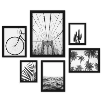 (Set Of 6) Framed Prints Gallery Wall Art Set Black & White Photography2 By Sisi And Seb - Americanflat 3 (Set Of 6) Framed Prints Gallery Wall Art Set Black & White Photography2 By Sisi And Seb - Americanflat