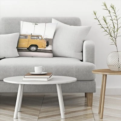 Modern Yellow Van By Tanya Shumkina Throw Pillow - Americanflat 4 Modern Yellow Van By Tanya Shumkina Throw Pillow - Americanflat - Image 2