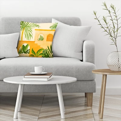 Garden Hacienda Sq By Modern Tropical Throw Pillow - Americanflat 4 Garden Hacienda Sq By Modern Tropical Throw Pillow - Americanflat - Image 2
