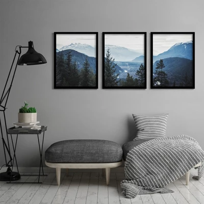 (Set Of 3) Triptych Wall Art Morning Mountain Views By Tanya Shumkina - Set Of 3 Framed Prints - Americanflat 4 (Set Of 3) Triptych Wall Art Morning Mountain Views By Tanya Shumkina - Set Of 3 Framed Prints - Americanflat - Image 2