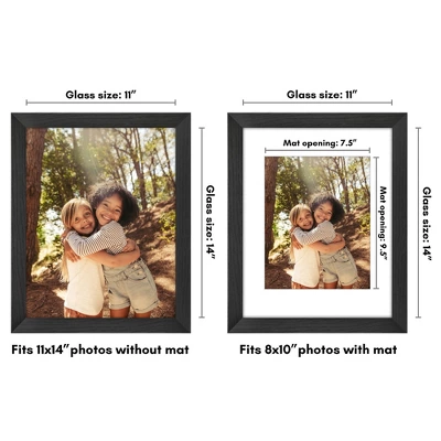 Americanflat 11x14 Picture Frame - Use As 8x10 Frame With Mat Or Display 11x14 Photo Without Mat - Hudson Collection - Black 3 Americanflat 11x14 Picture Frame - Use As 8x10 Frame With Mat Or Display 11x14 Photo Without Mat - Hudson Collection - Black