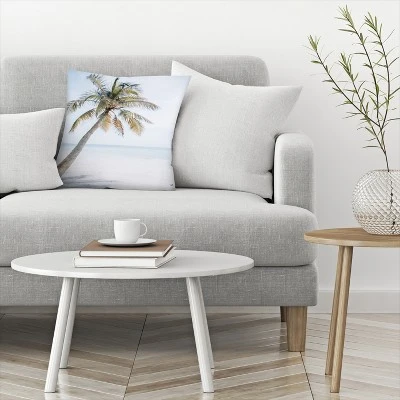 Palm On The Beach By Tanya Shumkina Throw Pillow - Americanflat 4 Palm On The Beach By Tanya Shumkina Throw Pillow - Americanflat - Image 2