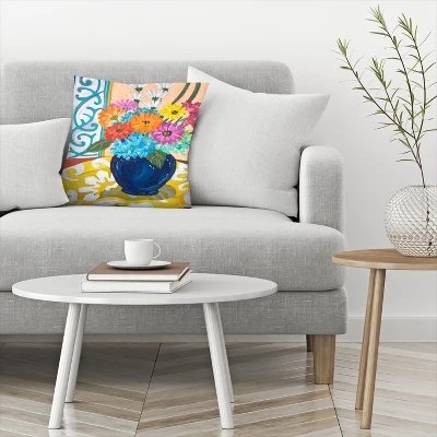 Cobalt Vase Throw Pillow By Mandy Buchanan - Americanflat 4 Cobalt Vase Throw Pillow By Mandy Buchanan - Americanflat - Image 2