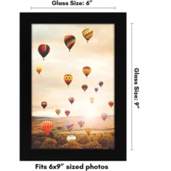 Americanflat 21x26 Picture Frame With Polished Plexiglass - Black Picture Frame - Wide Photo Frames Made Of Engineered Wood - Epic Collection - Black