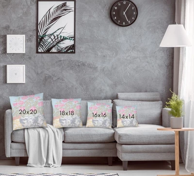 Floral On Yellow Throw Pillow By Mandy Buchanan - Americanflat 3 Floral On Yellow Throw Pillow By Mandy Buchanan - Americanflat