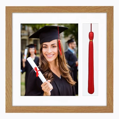 Americanflat 13x13 Graduation Frame With Tempered Shatter-resistant Glass - 2 Opening Mat Displays 8"x10" Diploma Or Certificate And Tassle - Available In A Variety Of Colors 9 Americanflat 13x13 Graduation Frame With Tempered Shatter-resistant Glass - 2 Opening Mat Displays 8"x10" Diploma Or Certificate And Tassle - Available In A Variety Of Colors - Image 7