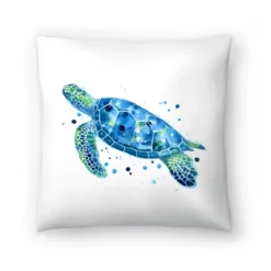 Americanflat Sargasso Blue Sea Turtle Throw Pillow By Sam Nagel -Americanflat GUEST 9628b7e7 2bfc 45f5 88d9 0138fc6d98eb