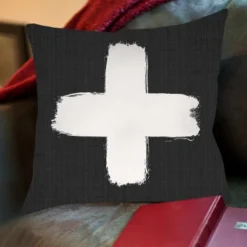 Americanflat Cross On Black And Crosses On Black By LILA + LOLA Set Of 2 Throw Pillows -Americanflat GUEST 98fc24fd efad 4c47 b7e2 3483e8d1e0ca