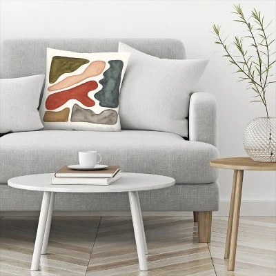 Blog Shapes Watercolor Throw Pillow By Pauline Stanley - Americanflat 4 Blog Shapes Watercolor Throw Pillow By Pauline Stanley - Americanflat - Image 2