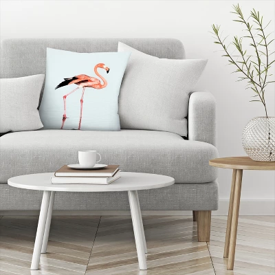 Pink Flamingo By Tanya Shumkina Throw Pillow - Americanflat 4 Pink Flamingo By Tanya Shumkina Throw Pillow - Americanflat - Image 2