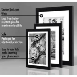 Americanflat Picture Frame Set Of 7 Pieces With Tempered Shatter-resistant Glass - Available In A Variety Of Sizes And Styles -Americanflat GUEST a05c863b cdf5 4cfc b232 492465046971