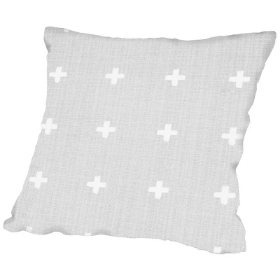 Americanflat Crosses On Grey And Cross On Grey By LILA + LOLA Set Of 2 Throw Pillows 3 Americanflat Crosses On Grey And Cross On Grey By LILA + LOLA Set Of 2 Throw Pillows