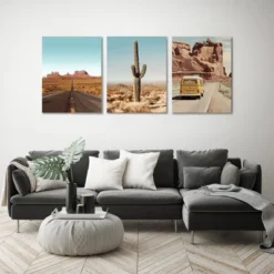 Americanflat Desert Drives Photography By Tanya Shumkina Triptych Wall Art - Set Of 3 Canvas Prints -Americanflat GUEST a56ee509 f081 4a33 a230 2f68427f7fca