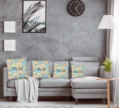 Teal Beach Floral By Modern Tropical Throw Pillow - Americanflat 5 Teal Beach Floral By Modern Tropical Throw Pillow - Americanflat - Image 3