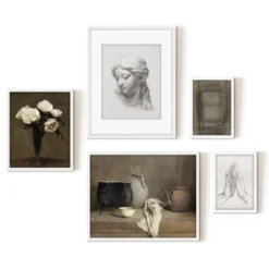 Americanflat 5 Piece Vintage Gallery Wall Art Set - Pot Kettle Still Life, Sculpture Study, Roses, Geometric Abstract By Maple + Oak 13 Americanflat 5 Piece Vintage Gallery Wall Art Set - Pot Kettle Still Life, Sculpture Study, Roses, Geometric Abstract By Maple + Oak -Americanflat GUEST aa631856 3d3b 4a52 b3e1 f9efcbee0ad5