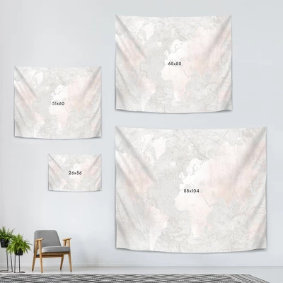 Americanflat Celestial World Map By PI Creative Art Wall Tapestry 4 Americanflat Celestial World Map By PI Creative Art Wall Tapestry - Image 2