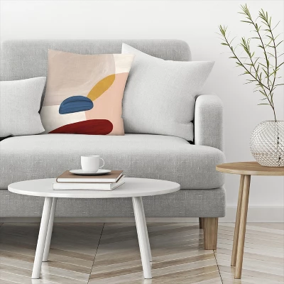 Americanflat Pink Pebbles Ii By Pi Creative Art Throw Pillow 4 Americanflat Pink Pebbles Ii By Pi Creative Art Throw Pillow - Image 2