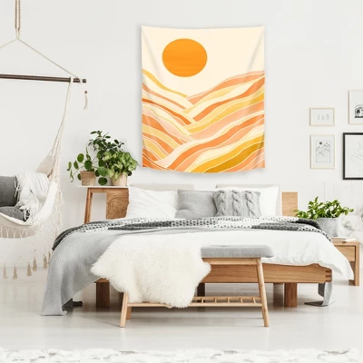 Golden Mountain Sunset By Modern Tropical Wall Tapestry 3 Golden Mountain Sunset By Modern Tropical Wall Tapestry