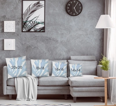 Americanflat Blue Watercolor Seaweed Painitng 2 By Jetty Home Throw Pillow 5 Americanflat Blue Watercolor Seaweed Painitng 2 By Jetty Home Throw Pillow - Image 3