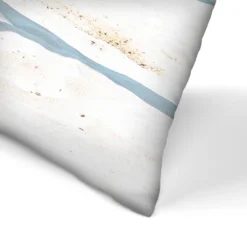 Surfboard Near Tropical Palm By Tanya Shumkina Throw Pillow - Americanflat