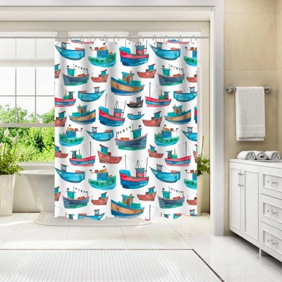 Americanflat 71" X 74" Shower Curtain Style 2 By Elena O'Neill 3 Americanflat 71" X 74" Shower Curtain Style 2 By Elena O'Neill