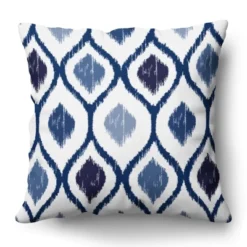 Americanflat 18x18 Throw Pillow With Sewn-In Insert - All-In-One Decorative Pillows - No Cover Needed - Polyester - Blue