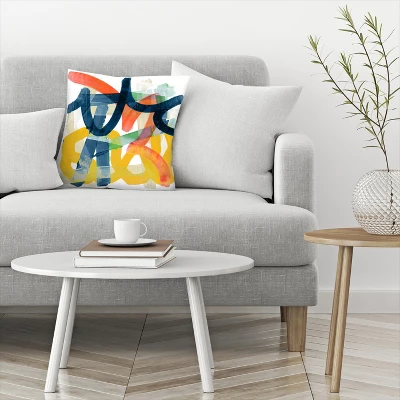 Americanflat Shuffling Throw Pillow By Cartissi 3 Americanflat Shuffling Throw Pillow By Cartissi - Image 2