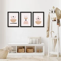 (Set Of 3) Boho Rainbows By Tanya Shumkina Framed Triptych Wall Art Set - Americanflat