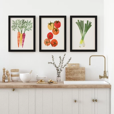 Americanflat Vegetable Garden By World Art Group - 3 Piece Gallery Framed Print Art Set 3 Americanflat Vegetable Garden By World Art Group - 3 Piece Gallery Framed Print Art Set