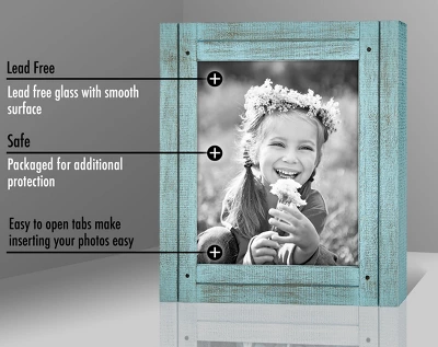 Americanflat Rustic Picture Frame With Polished Glass - Displays Textured Wood And Polished Glass For Wall And Tabletop 5 Americanflat Rustic Picture Frame With Polished Glass - Displays Textured Wood And Polished Glass For Wall And Tabletop - Image 3