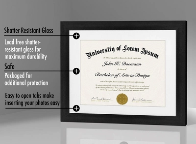 Americanflat Diploma Frame With Tempered Shatter-resistant Glass - Available In A Variety Of Sizes 5 Americanflat Diploma Frame With Tempered Shatter-resistant Glass - Available In A Variety Of Sizes - Image 3