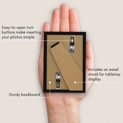 Americanflat 2x3 Picture Frame - Set Of 4 - Use As 2x3 Frame For Instant-Print Photos - Black Mini Picture Frames For Tabletop 7 Americanflat 2x3 Picture Frame - Set Of 4 - Use As 2x3 Frame For Instant-Print Photos - Black Mini Picture Frames For Tabletop - Image 5