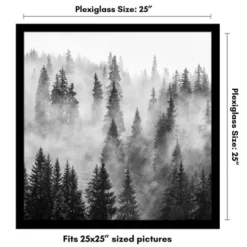 Americanflat 25x25 Picture Frame - Epic Collection - Square Picture Frame With Engineered Wood - Wide Photo Frames For Wall Display - Black