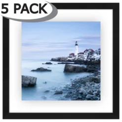 Americanflat Floating Picture Frame With Polished Glass - Horizontal And Vertical Formats For Wall - Horizontal And Vertical Formats For Wall