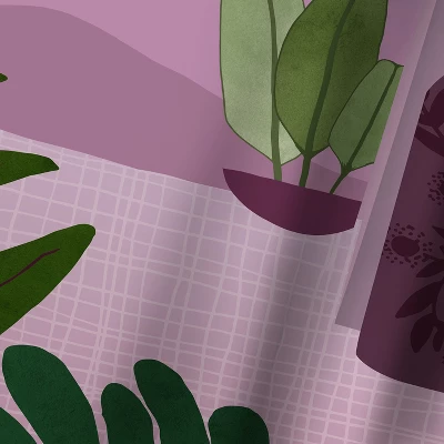 Tropical Morning By Modern Tropical Wall Tapestry 4 Tropical Morning By Modern Tropical Wall Tapestry - Image 2