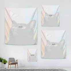 Americanflat Black Cat Butterfly By Michael Creese Wall Tapestry -Americanflat GUEST cc2b3456 56d6 48a5 9310 c4abc2e9cf73