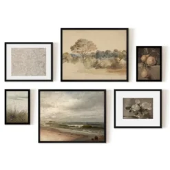 Americanflat 6 Piece Vintage Gallery Wall Art Set - Elm Tree Landscape, The Shore, Woven Silk Textile, Floral Still By Maple + Oak 11 Americanflat 6 Piece Vintage Gallery Wall Art Set - Elm Tree Landscape, The Shore, Woven Silk Textile, Floral Still By Maple + Oak -Americanflat GUEST d075d62e deca 4d03 9d2b 010a85e0dd10