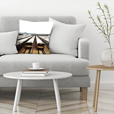 Railroad By Tanya Shumkina Throw Pillow - Americanflat 4 Railroad By Tanya Shumkina Throw Pillow - Americanflat - Image 2