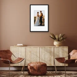 Americanflat 12x30 Collage Picture Frame With Polished Plexiglass - Fits One 8x10 Photo And Eight 4x6 Photos - Signature Collection - White -Americanflat GUEST d4cadb28 22d0 498d af23 63550075ad70