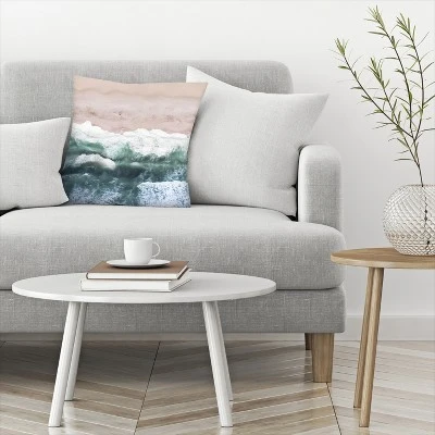 Pink Beach Decor By Tanya Shumkina Throw Pillow - Americanflat 4 Pink Beach Decor By Tanya Shumkina Throw Pillow - Americanflat - Image 2