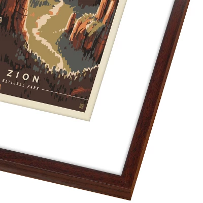 Americanflat Set Of 4 National Park Prints By Anderson Design Group Vintage Botanical Ready Framed Artwork In 11X14 Mahogany Frames 6 Americanflat Set Of 4 National Park Prints By Anderson Design Group Vintage Botanical Ready Framed Artwork In 11X14 Mahogany Frames - Image 4