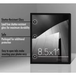 Americanflat 8.5x11 Picture Frame With Shatter-Resistant Glass - Streamline Collection - Thin Border Photo Frame For Wall - Black 11 Americanflat 8.5x11 Picture Frame With Shatter-Resistant Glass - Streamline Collection - Thin Border Photo Frame For Wall - Black -Americanflat GUEST da5af0b5 80f3 48a2 99ec da4b32d56790