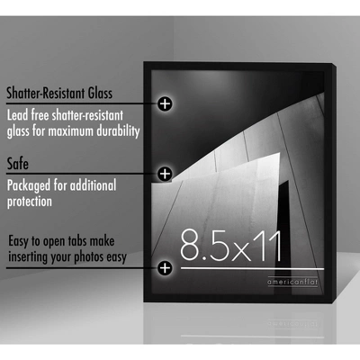 Americanflat 8.5x11 Picture Frame With Shatter-Resistant Glass - Streamline Collection - Thin Border Photo Frame For Wall - Black 5 Americanflat 8.5x11 Picture Frame With Shatter-Resistant Glass - Streamline Collection - Thin Border Photo Frame For Wall - Black - Image 3