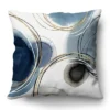 Americanflat 18x18 Throw Pillow With Sewn-In Insert - All-In-One Decorative Pillows - No Cover Needed - Polyester - Blue, White, Black And Gold