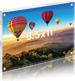 Americanflat Acrylic Picture Frame - Scratch Resistant With Magnetic Corners & Freestanding For Tabletop -Americanflat GUEST e1267507 198a 4487 a581 afab5820709a