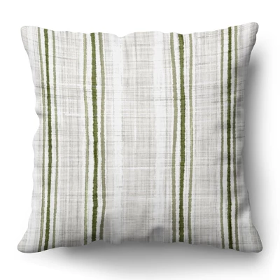 Americanflat 18x18 Throw Pillow With Sewn-In Insert - All-In-One Decorative Pillows - No Cover Needed - Polyester - Green And White 3 Americanflat 18x18 Throw Pillow With Sewn-In Insert - All-In-One Decorative Pillows - No Cover Needed - Polyester - Green And White