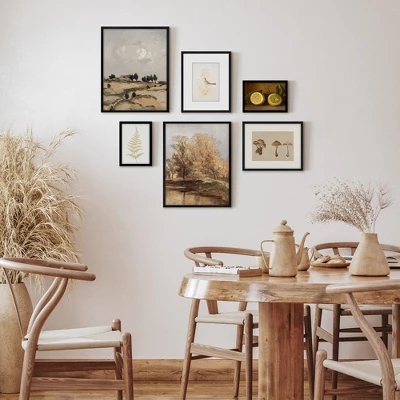 Americanflat 6 Piece Vintage Gallery Wall Art Set - Fall Study, Autumn In The Hills, Mushrooms, Light Bird, Fern Frond By Maple + Oak 3 Americanflat 6 Piece Vintage Gallery Wall Art Set - Fall Study, Autumn In The Hills, Mushrooms, Light Bird, Fern Frond By Maple + Oak