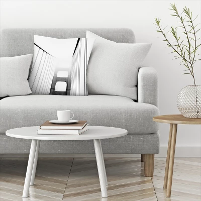 Golden Gate Front In Black And White By Tanya Shumkina Throw Pillow - Americanflat 4 Golden Gate Front In Black And White By Tanya Shumkina Throw Pillow - Americanflat - Image 2