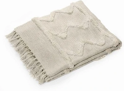 Americanflat 100% Cotton Boho Throw Blanket - All Seasons Lightweight Cozy Soft Blankets & Throws For Bed And Sofa - 100% Cotton With Fringe 4 Americanflat 100% Cotton Boho Throw Blanket - All Seasons Lightweight Cozy Soft Blankets & Throws For Bed And Sofa - 100% Cotton With Fringe - Image 2
