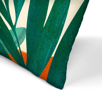 Alpine Sunset Sq Yellow By Modern Tropical Throw Pillow - Americanflat 3 Alpine Sunset Sq Yellow By Modern Tropical Throw Pillow - Americanflat